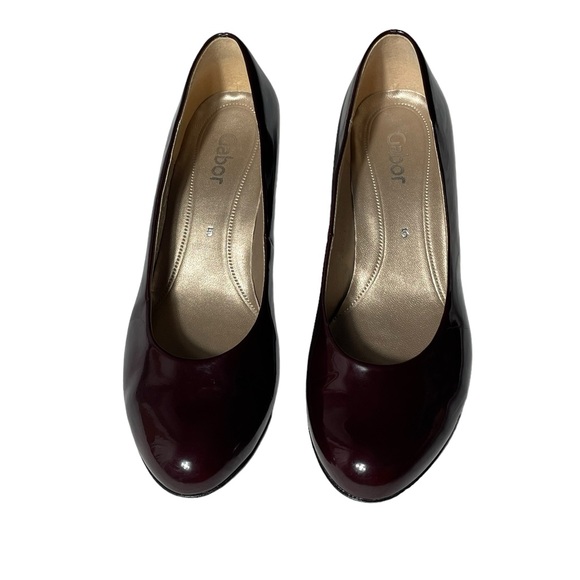 Gabor Patent Leather Pumps Heels Work Office Uk Sz 5 US size 7.5 - Picture 2 of 14
